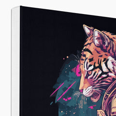 Pink Galaxy Tiger Illustration Canvas