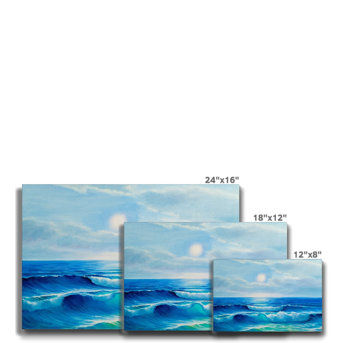 Abstract Ocean & Sky Oil Painting Canvas