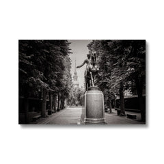Greyscale Paul Revere Statue Canvas