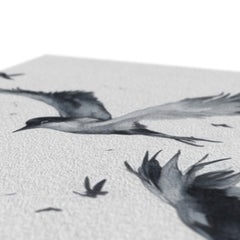 Black & White Painting Of Swans Canvas