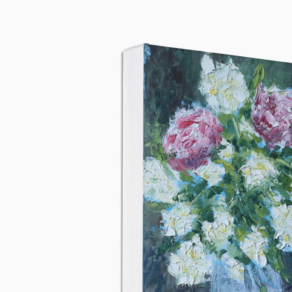 Flower In Vase, In Claude Monet Style Canvas