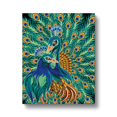 Adorable Peacock Couple Canvas