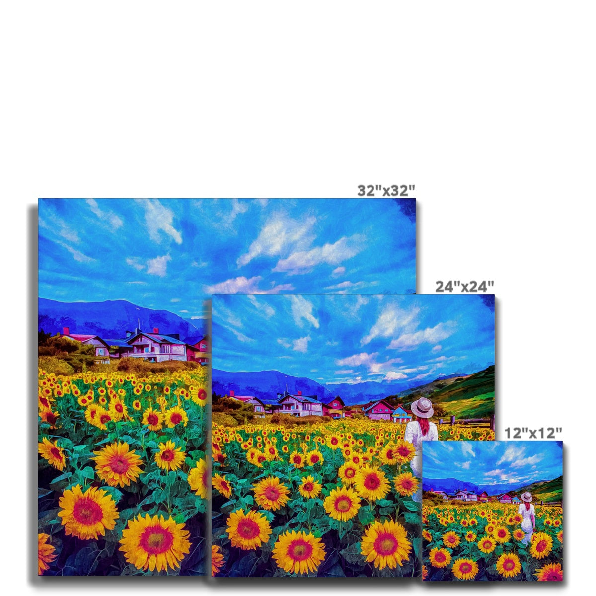 Ethereal Sunflower Field Canvas