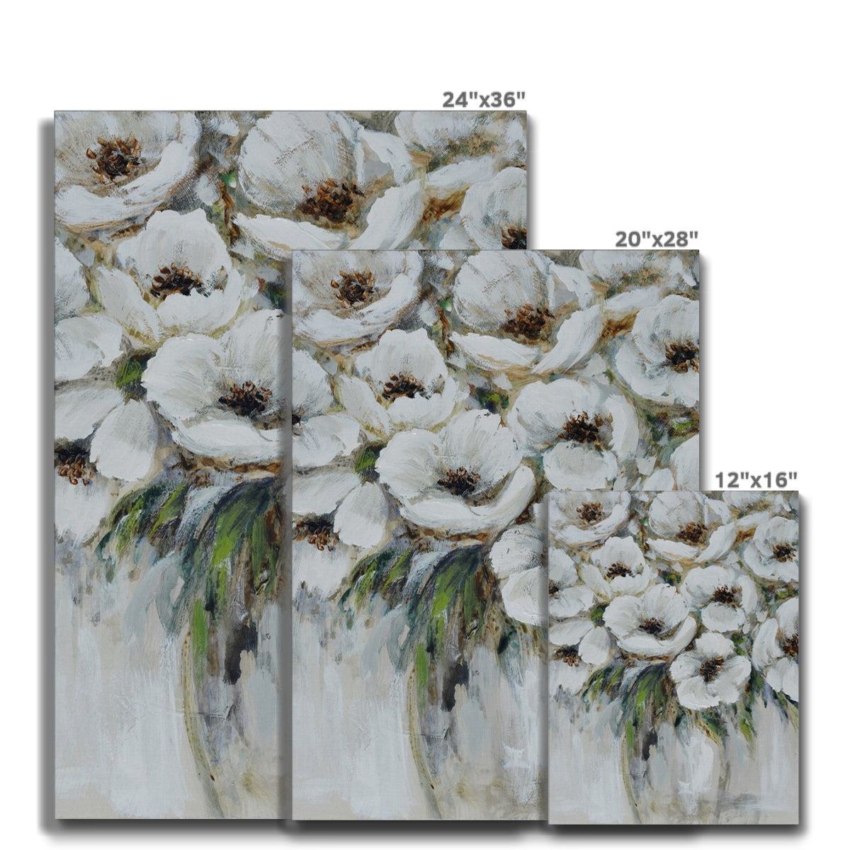 Mesmerizing White Flowers Bouqet Canvas