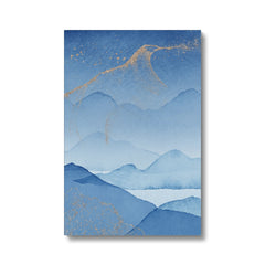 Blue & Gold Wall Art Canvas