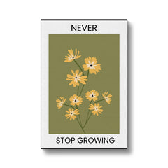 Green & Yellow Flower Market Poster Canvas