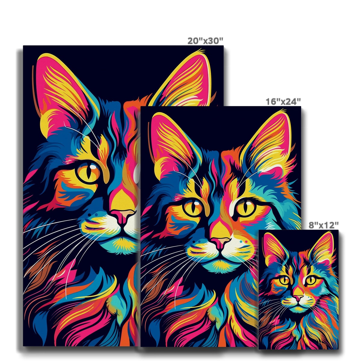 Pleasant Feline Portrait Canvas