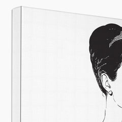 Black & White Audrey Hepburn Illustration Canvas