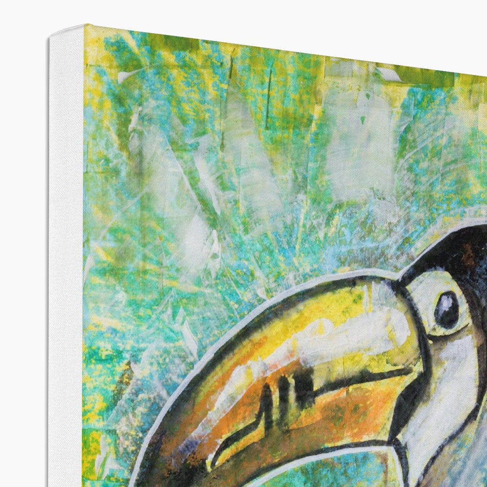 Toucan & Rain Sketch Canvas