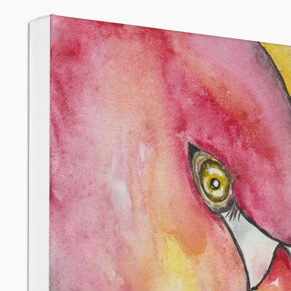 Enchanting Flamingo Beak Canvas