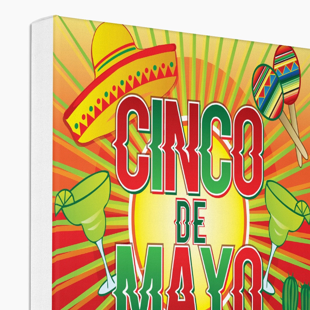 Green & Red Cinco De Mayo Art Canvas