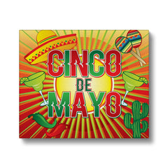 Green & Red Cinco De Mayo Art Canvas