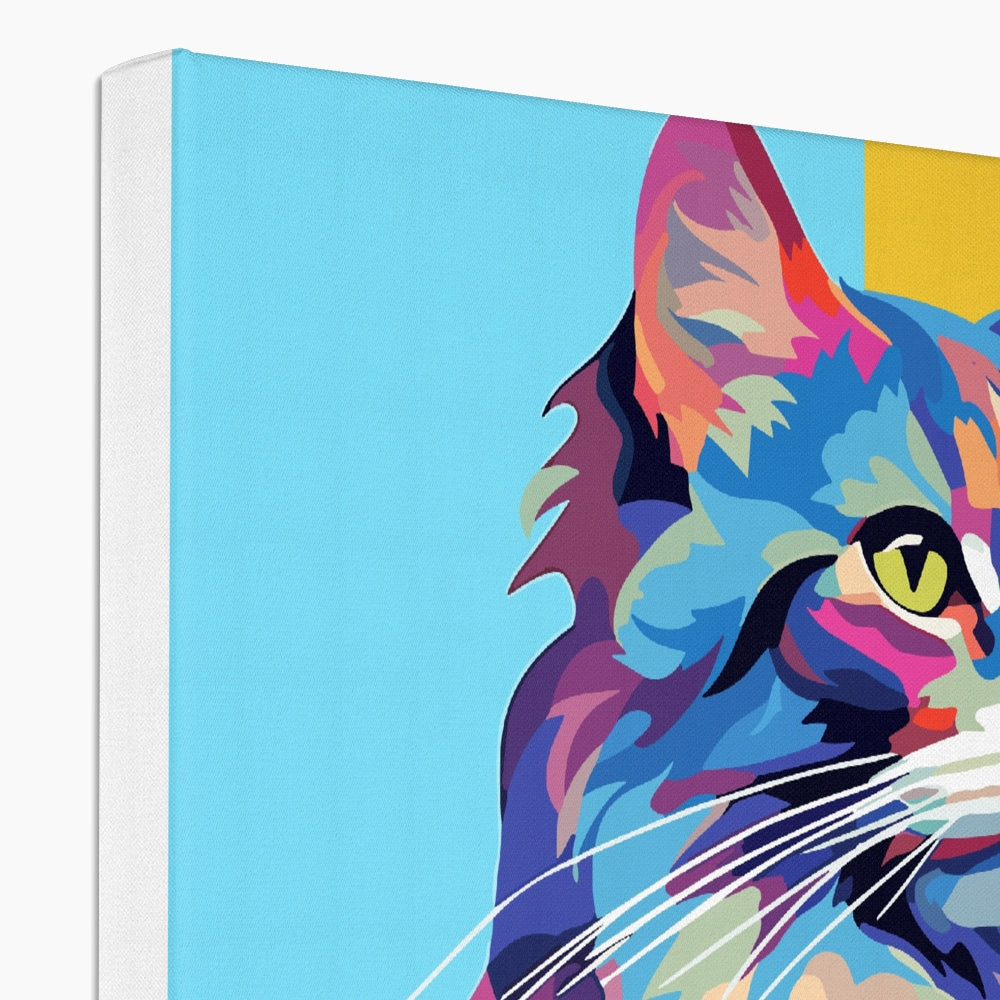 Charming Feline Portrait Canvas