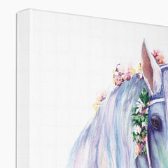 Horse With A Flower Crown Canvas