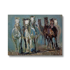 Horse Herd Painting Canvas