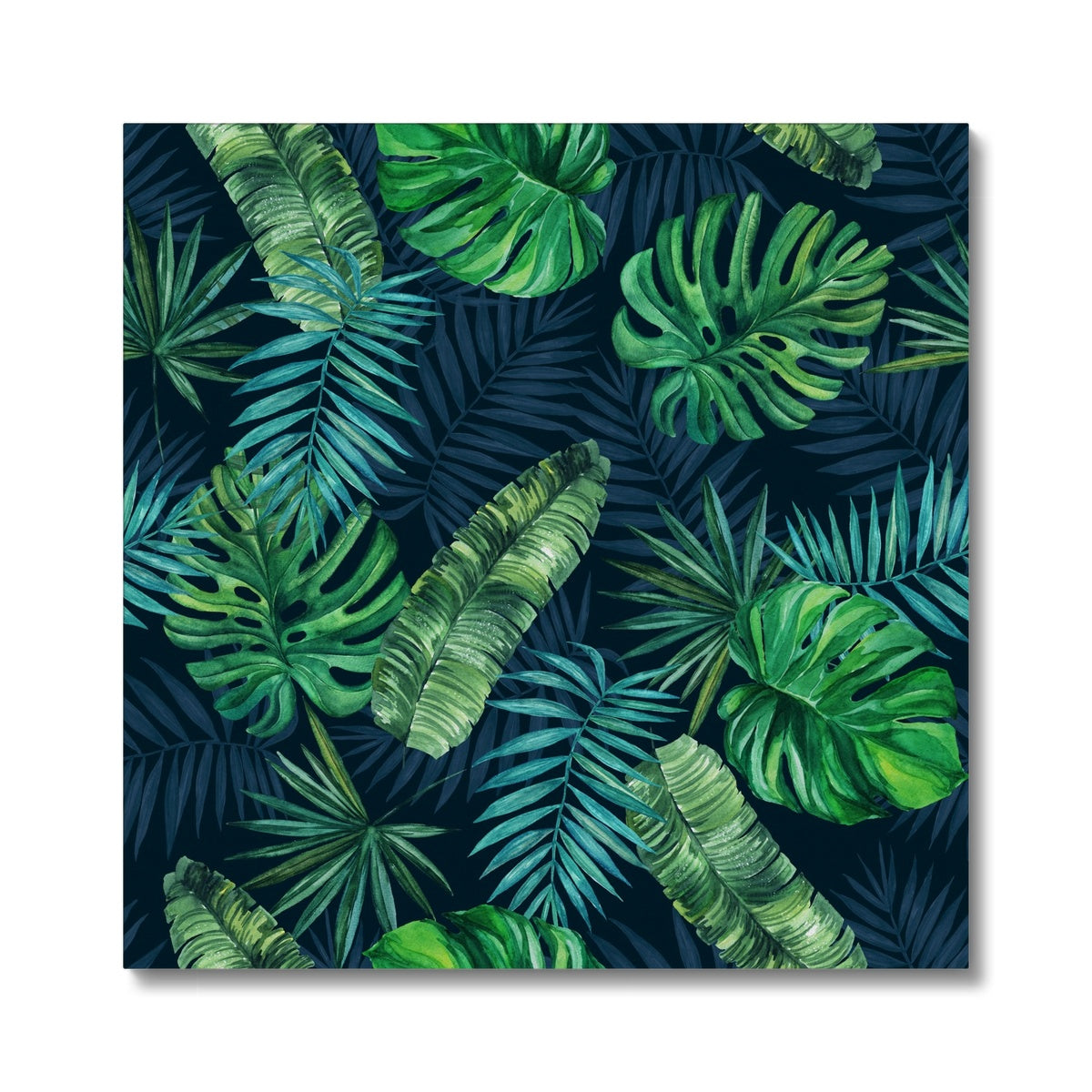 Green Leaves Painting Canvas