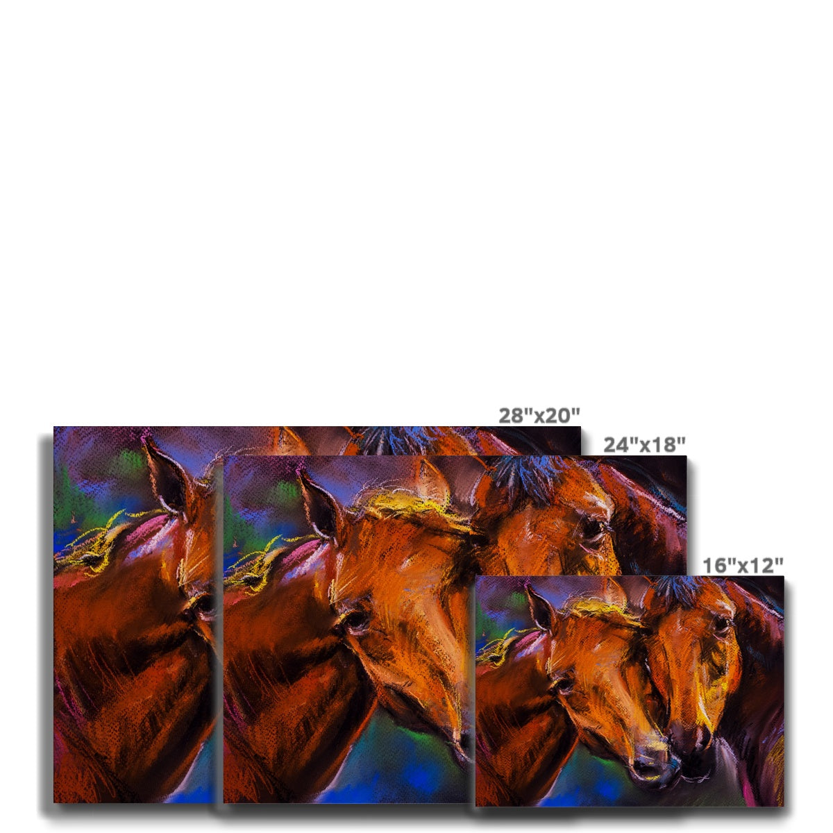 Horse Couple Portrait Canvas