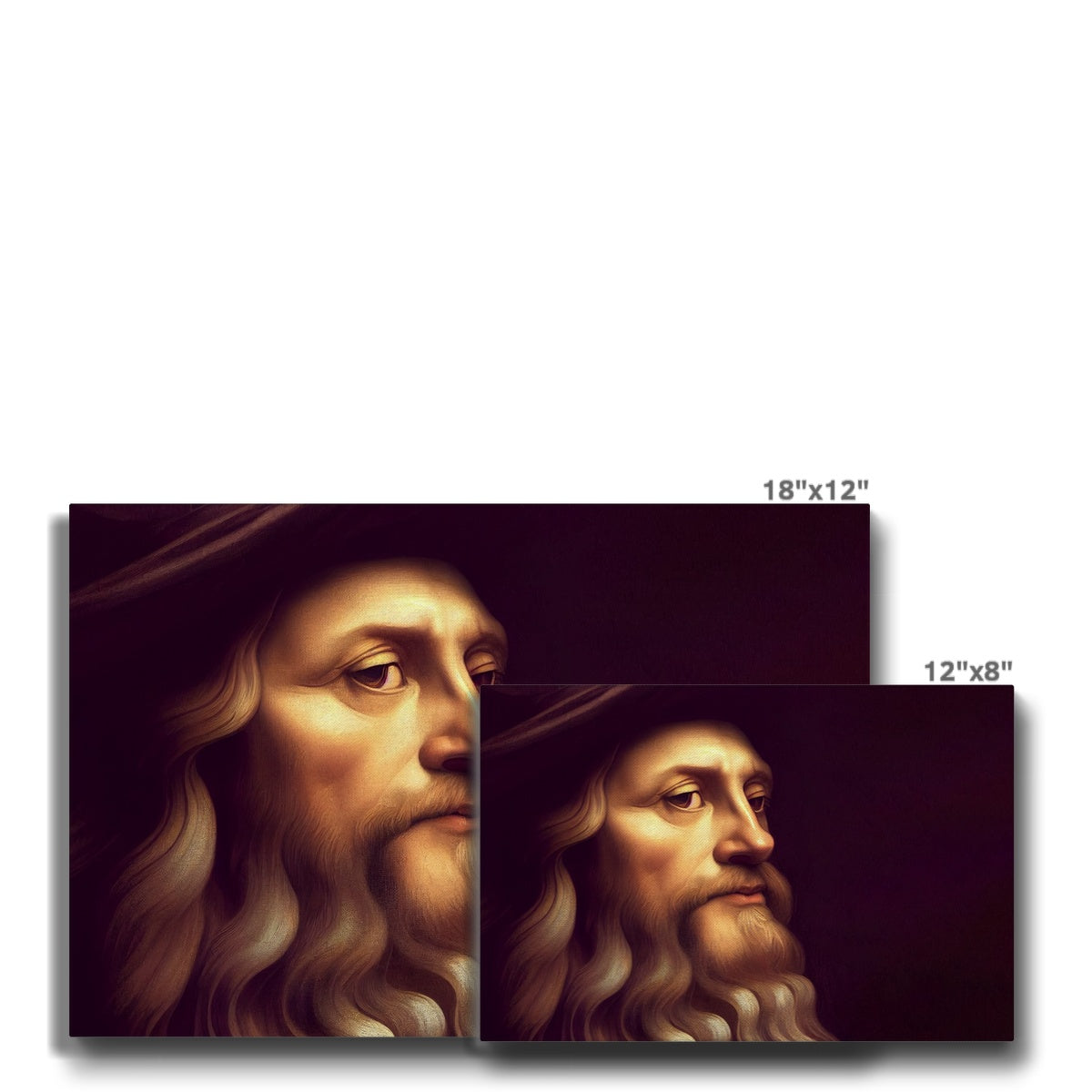 Leonardo Da Vinci Brown Portrait Canvas