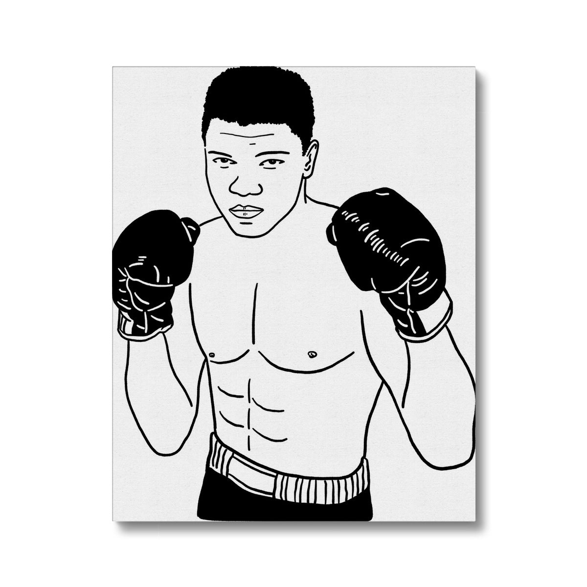 Black & White Muhammad Ali Poster Canvas