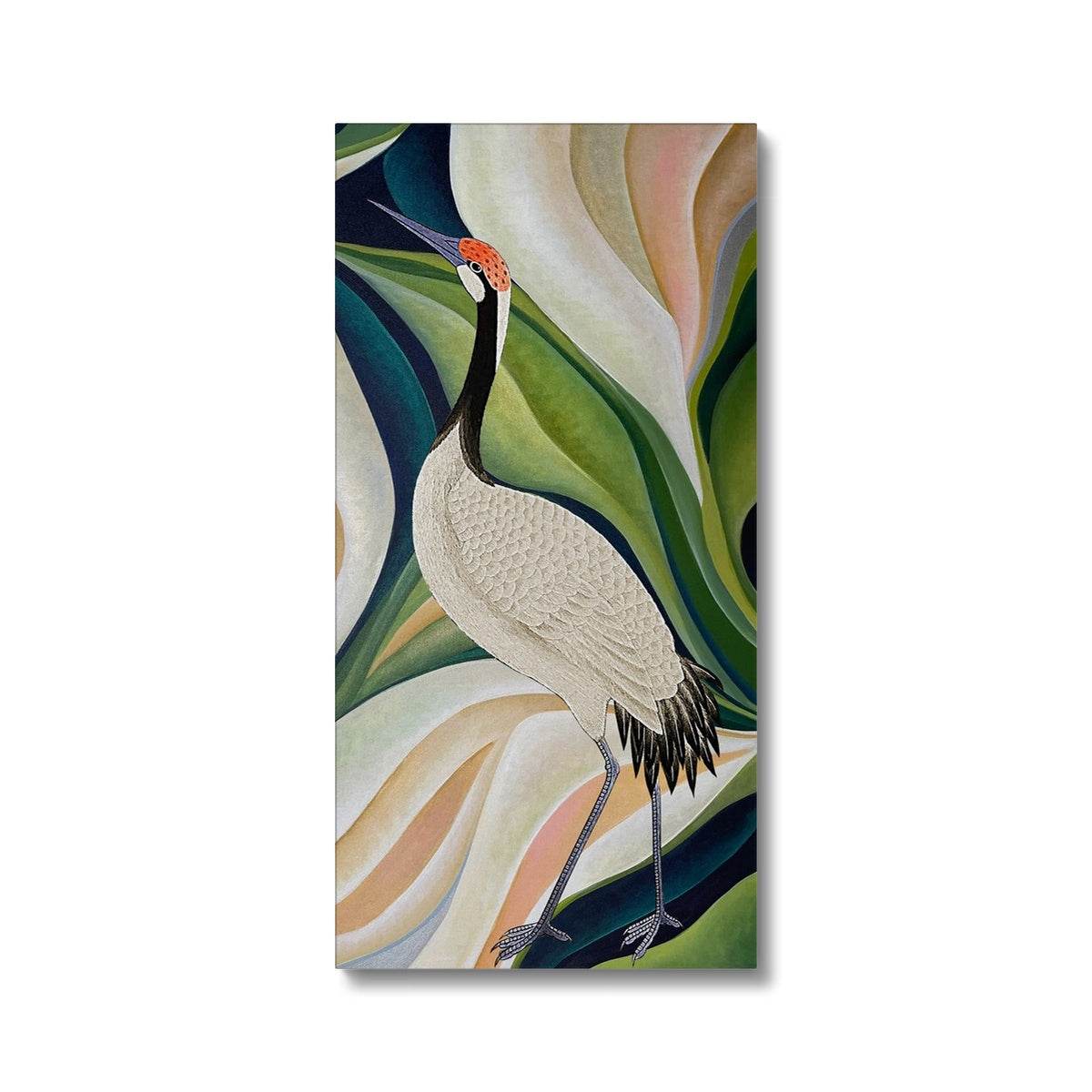 Black Necked Swan Abstract Art Canvas