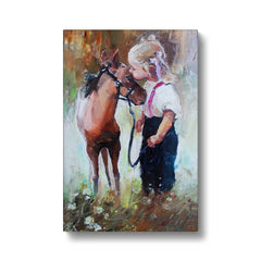 Little Boy & Horse Canvas