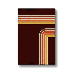 1970's Brown Retro Lines Canvas