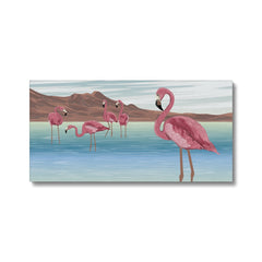 Flamingo In Mountains Canvas