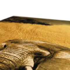 Black & Gold Elephant Canvas