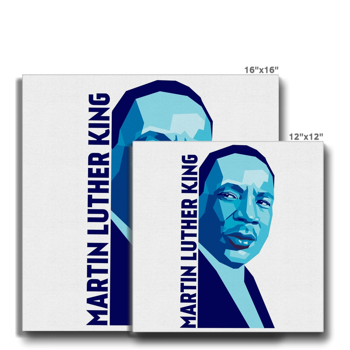 Blue Art Of Martin Luther King Canvas