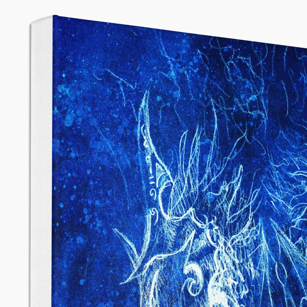 Blue Dragon Wall Art Canvas