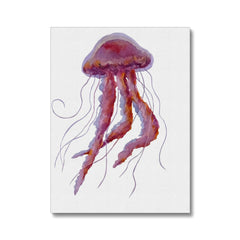 Adorable Jelly Fish Watercolor Painting Canvas