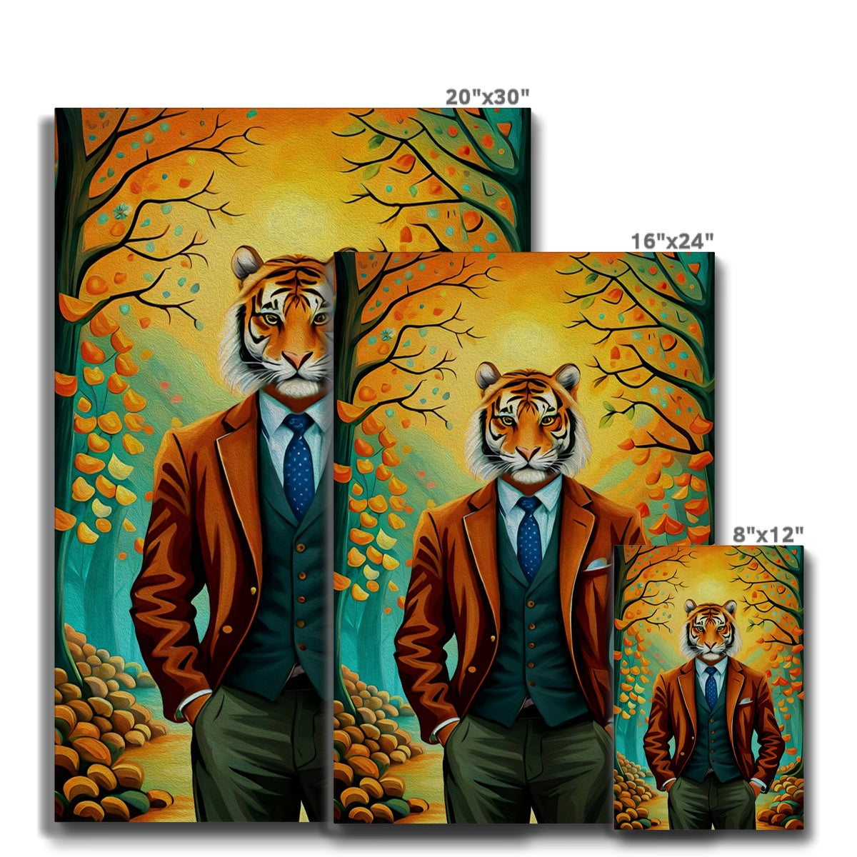 Tiger In A suit Portrait Canvas