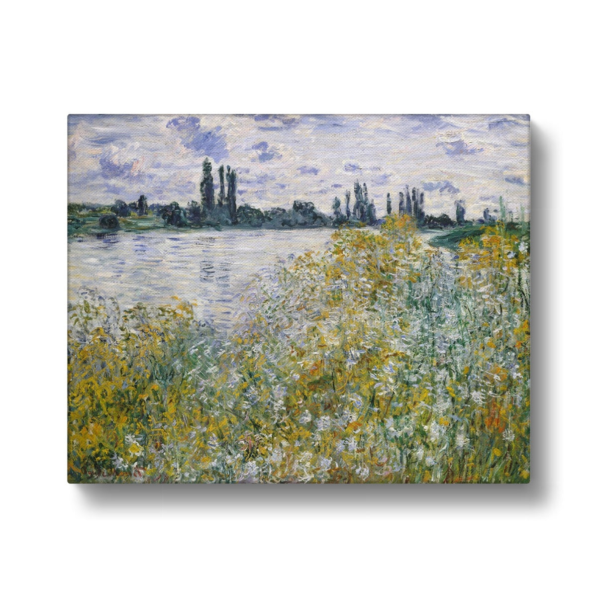 Banks of the Seine, Vétheuil II , 1880 , Claude Monet  Canvas