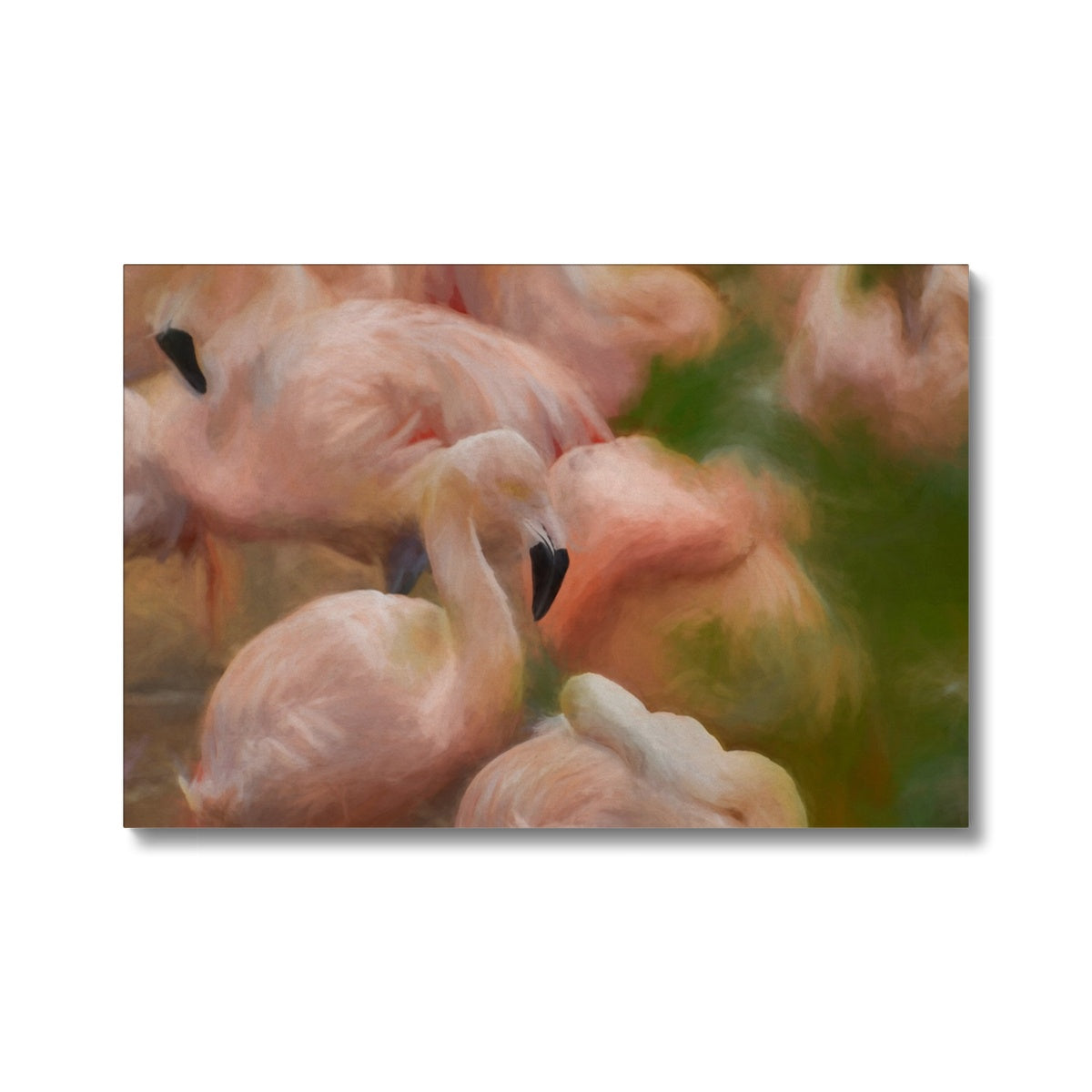 Flamingos Oil Painting Canvas