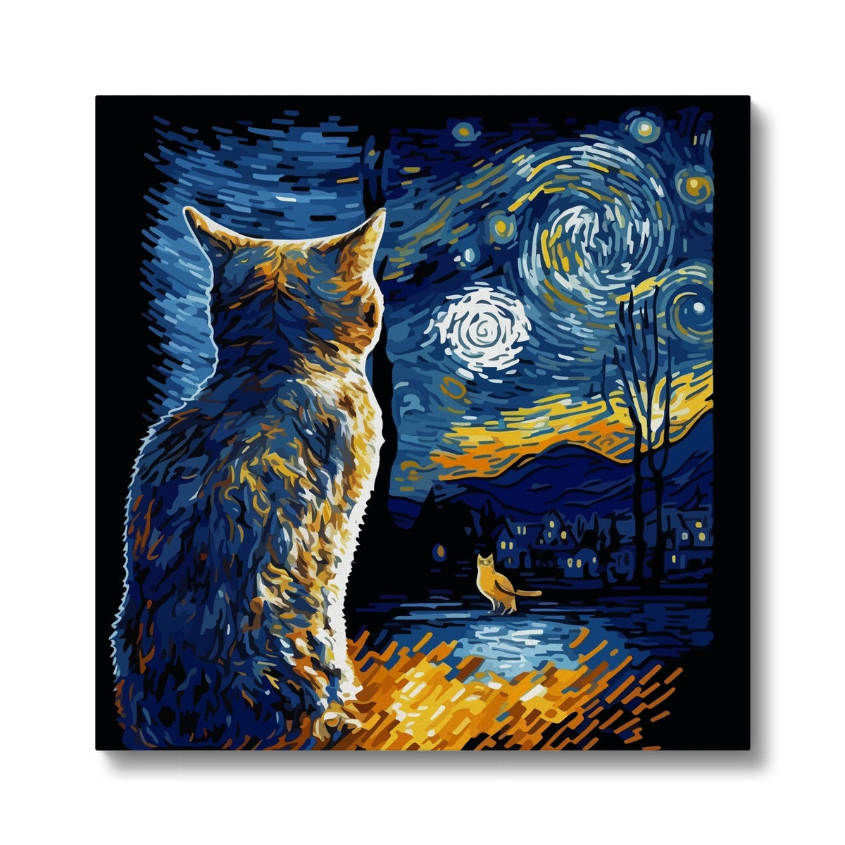 Captivating Van Gogh's Cat Canvas