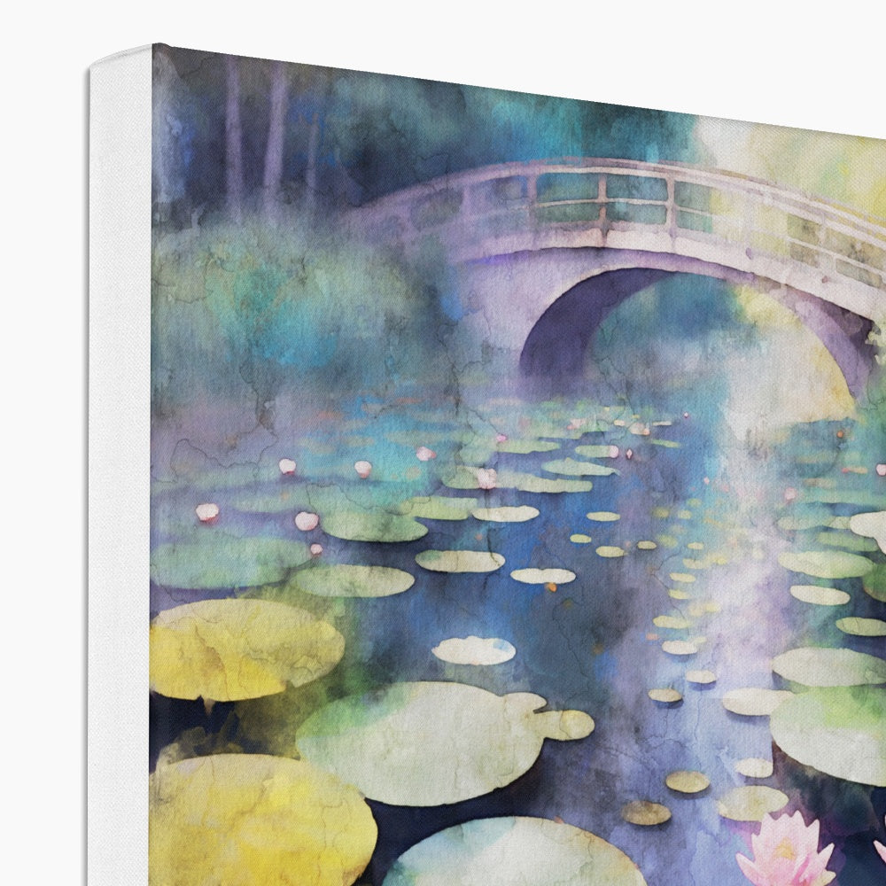 Charming Monet Water Lilies Painting Canvas
