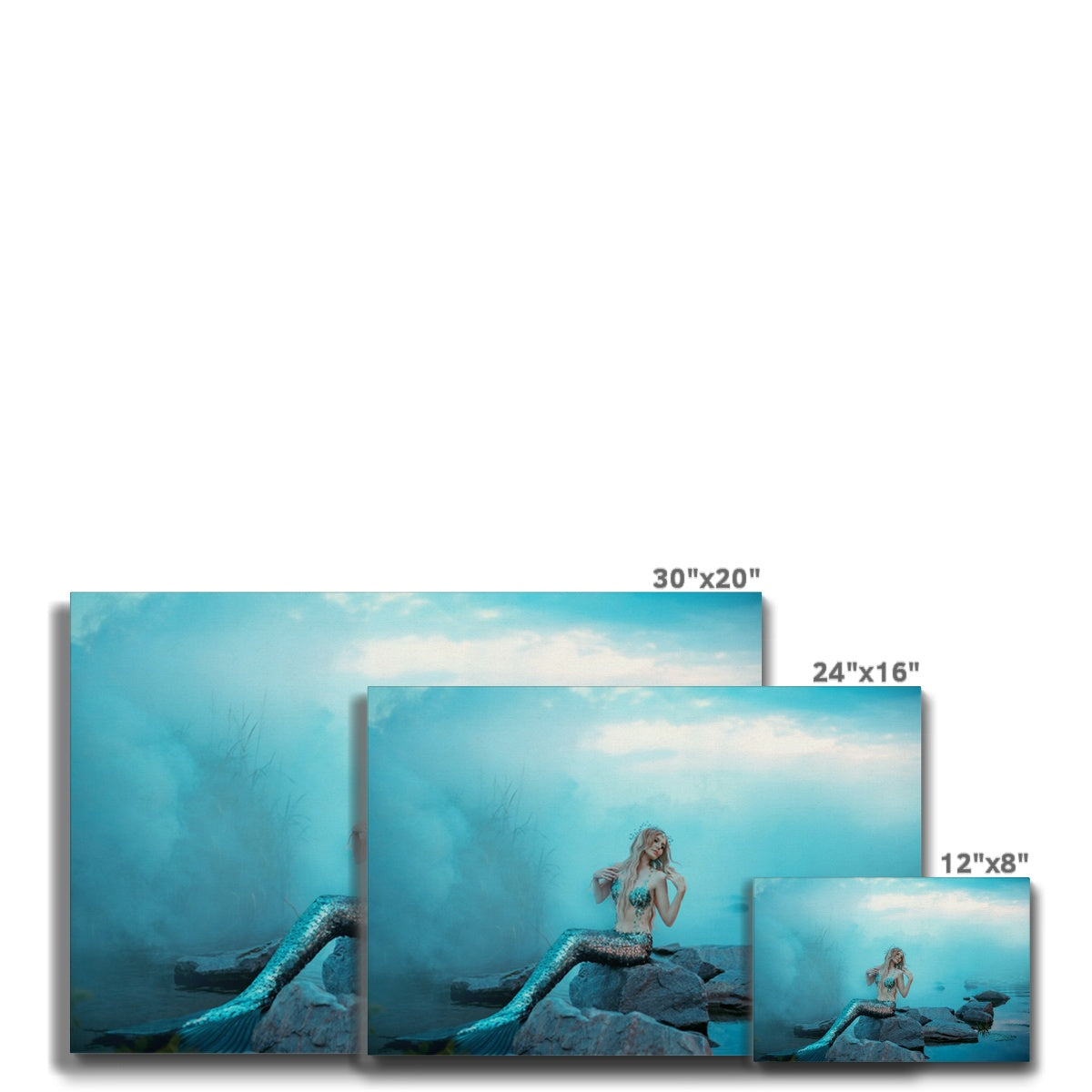 Charming Mermaid & Stones Art Canvas