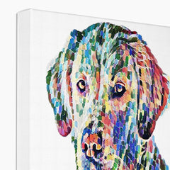 Multi-Color Retriever Portrait Canvas