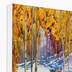 Cow Herd In Snow Painting Canvas