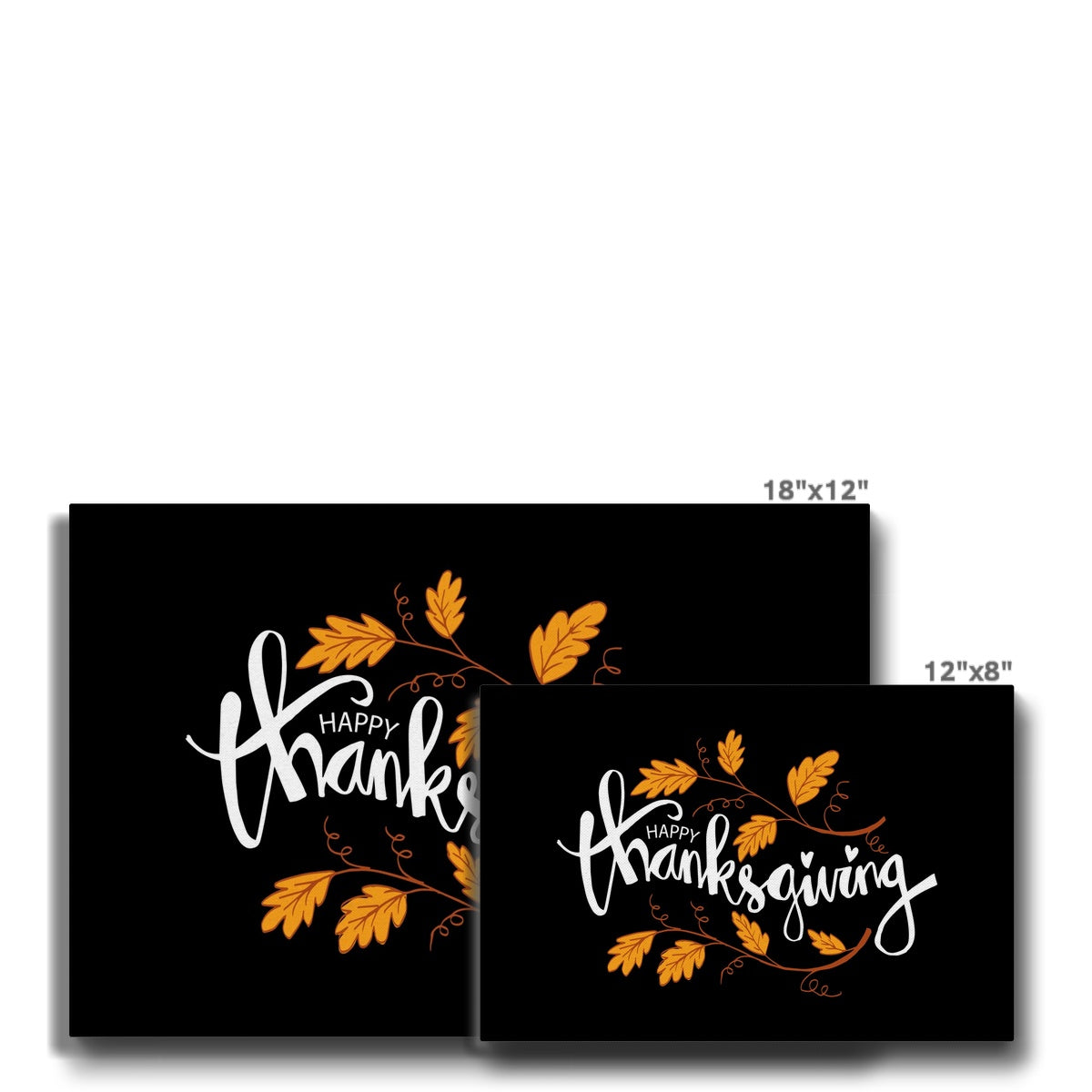 Black & White Thanksgiving Art Canvas