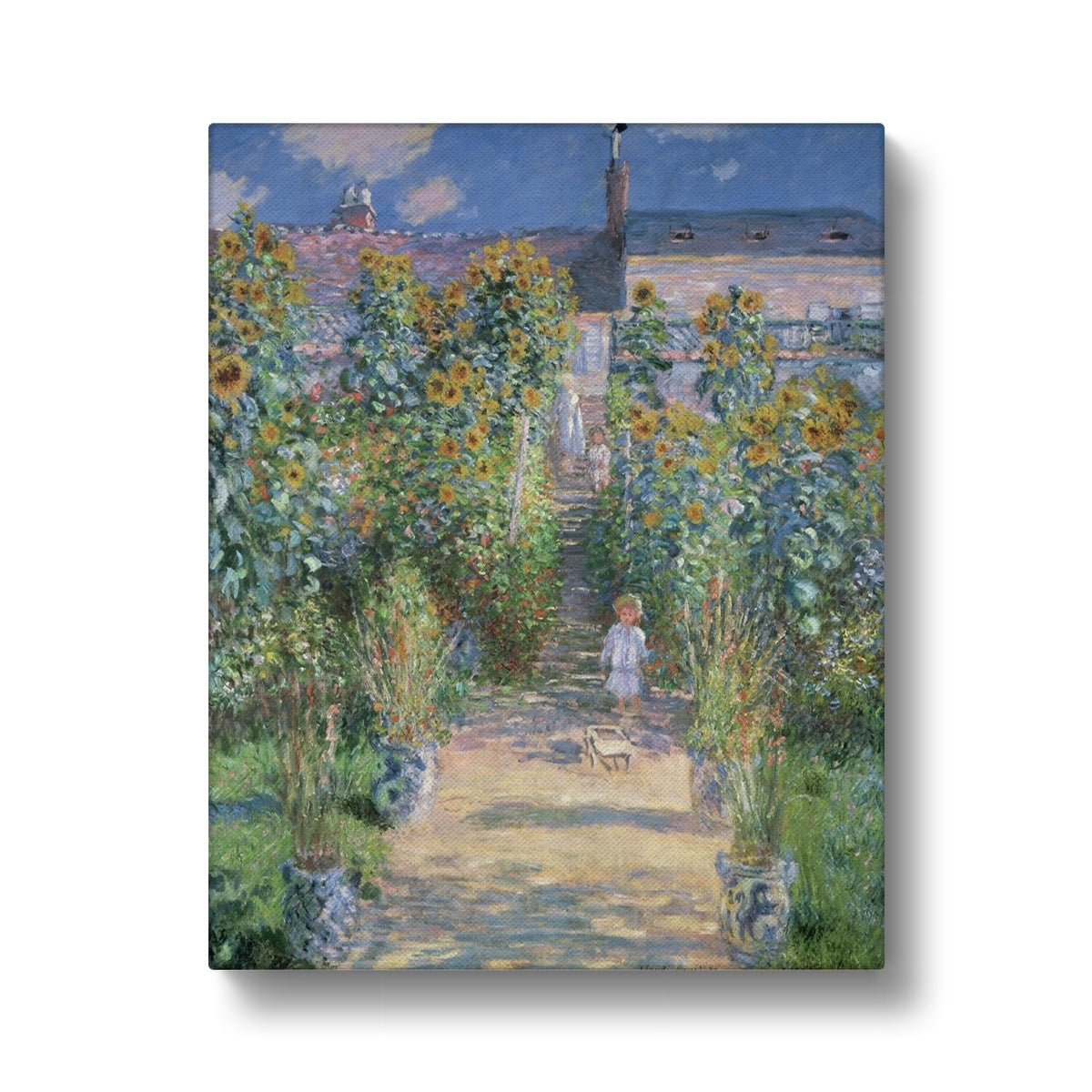 Monet's Garden at Vétheuil , 1880 , Claude Monet  Canvas