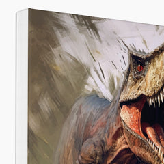 Scary Roar Of T-rex Art Canvas