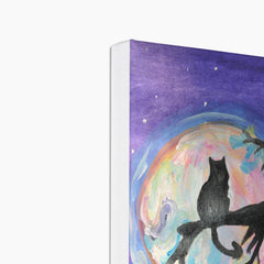 Cat Shadow On Tree Oil Painting Canvas