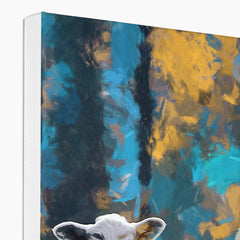 Blue Oil Painting Of Sheep Canvas