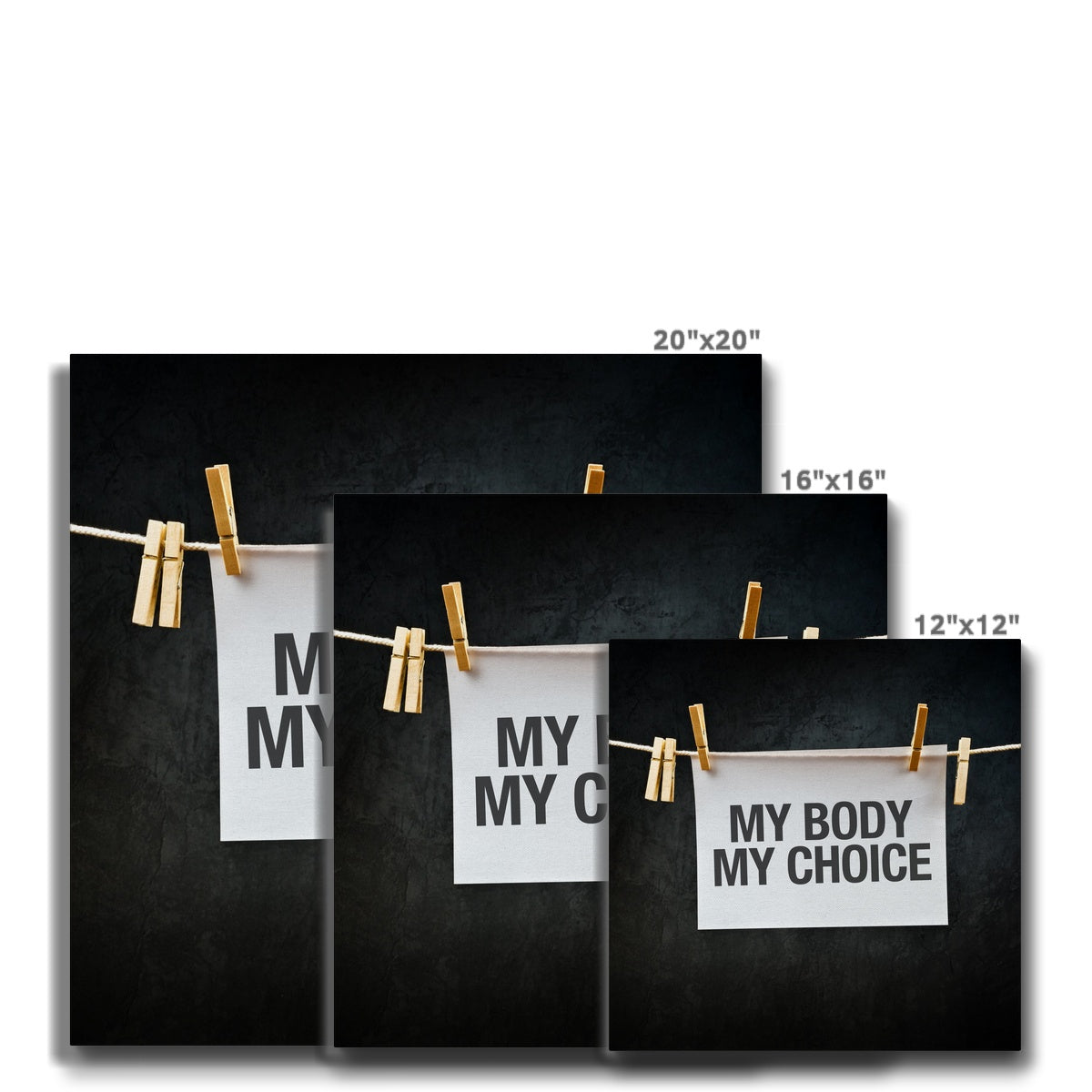 My Body My Choice Art Canvas