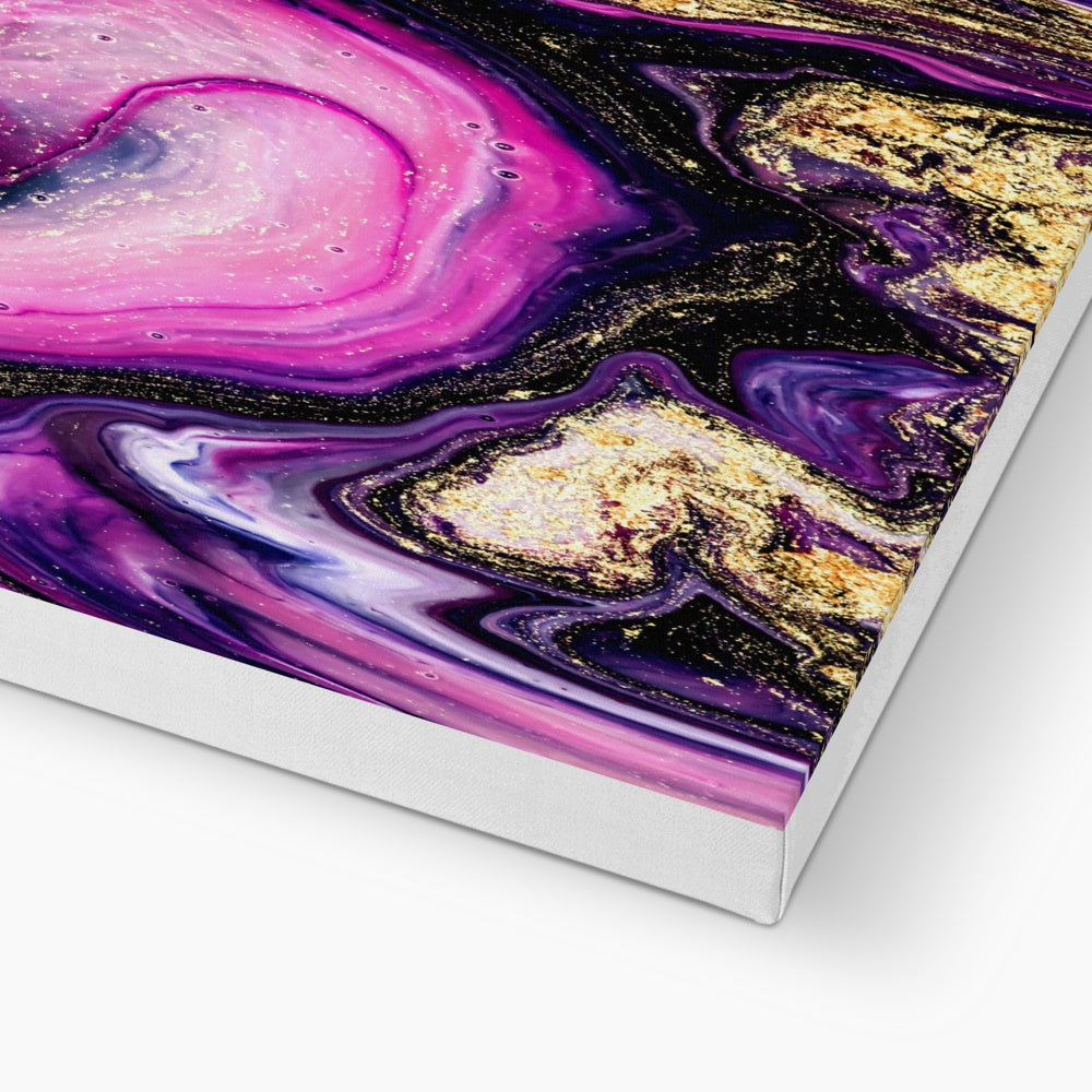 Glittery Purple Abstract Art Canvas