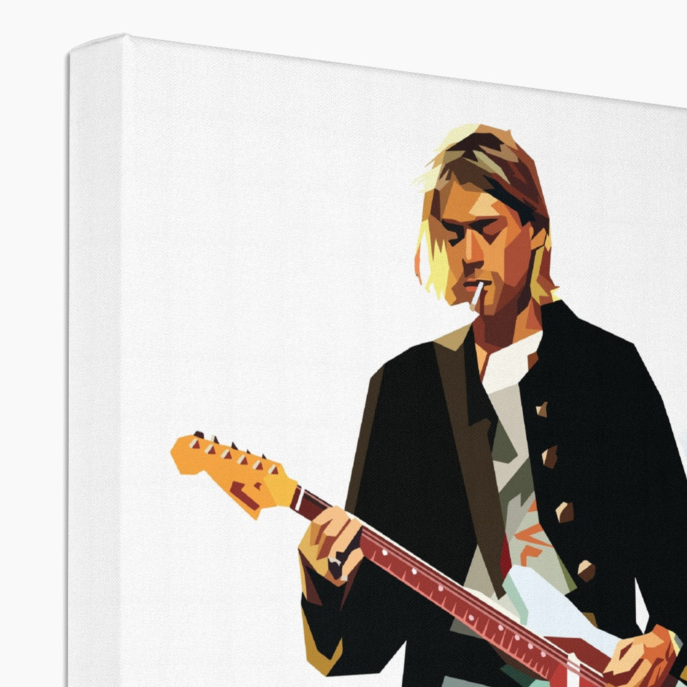 Kurt Cobain's Flamboyant Portrait Canvas