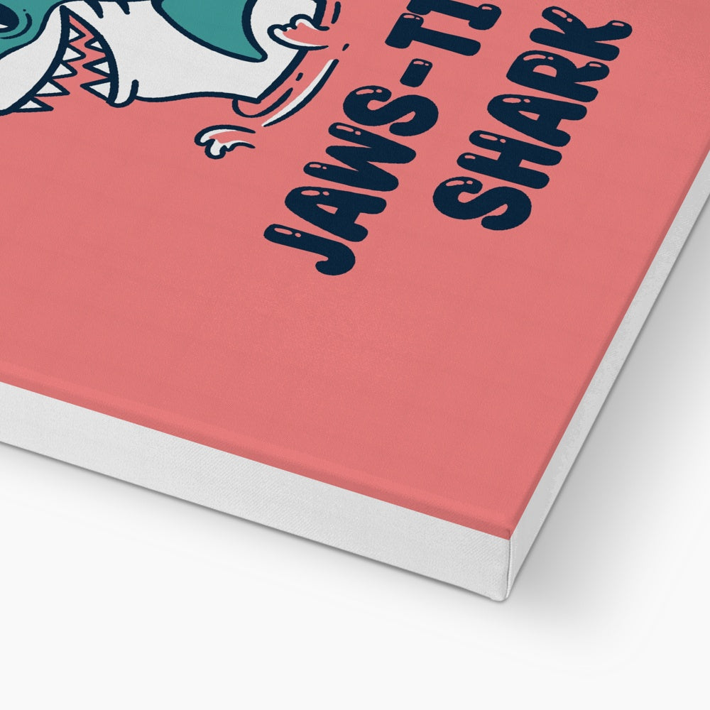 Social Jaw-Stice Shark Art Canvas