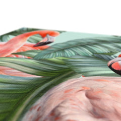 Flamingos In Leaves Wall Art  Canvas