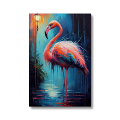 Pink Flamingo Wall Art  Canvas